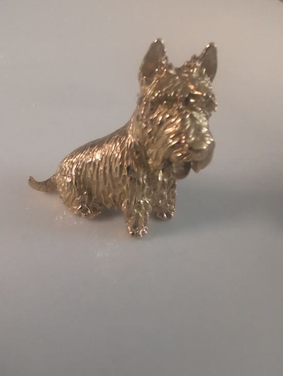 Crown Trifari Jewelry - Vtg Crown Trifari Gold Tone Scottie Dog Brooch
